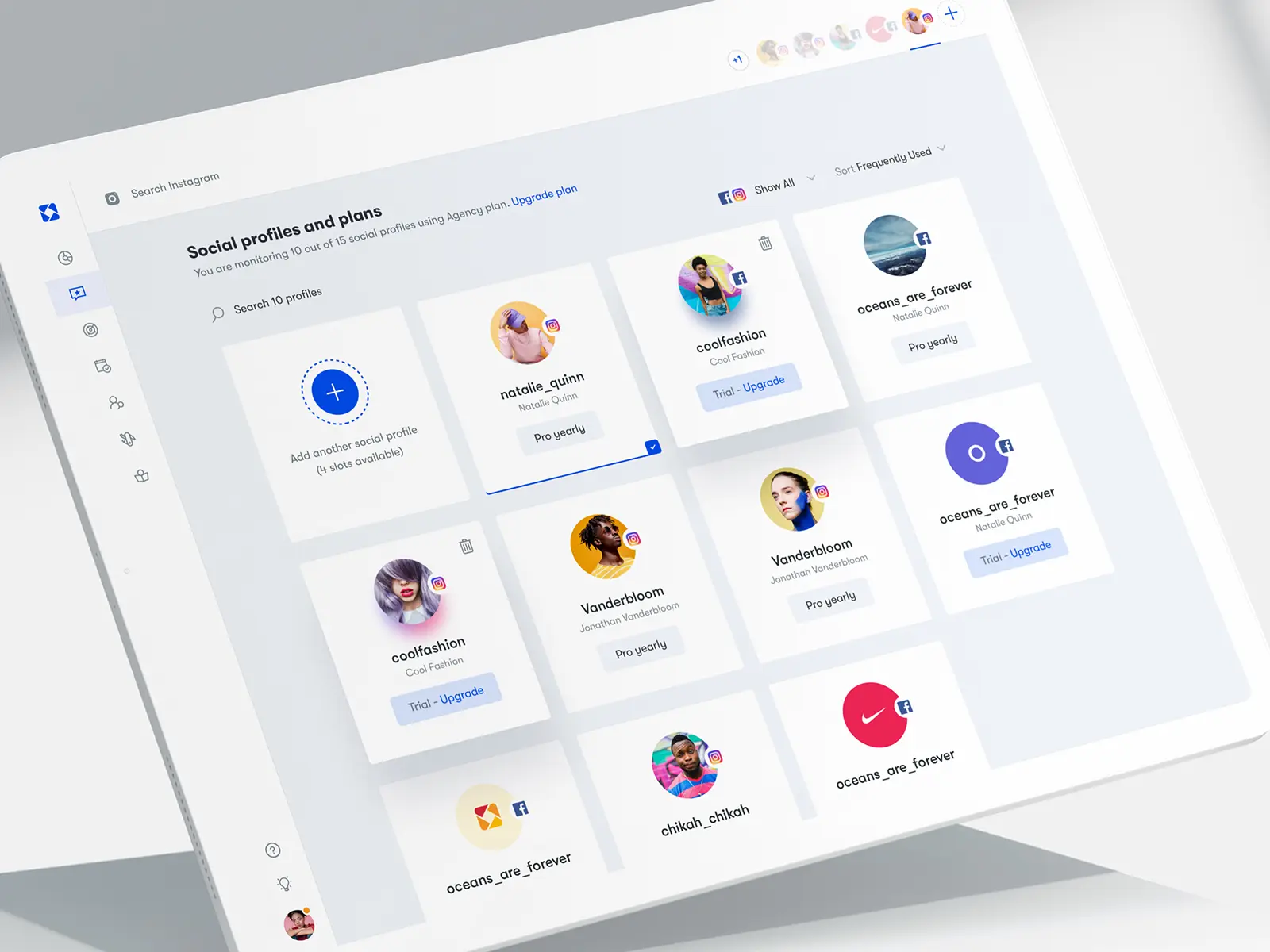 Website design inspiration – Ico -Social Profiles