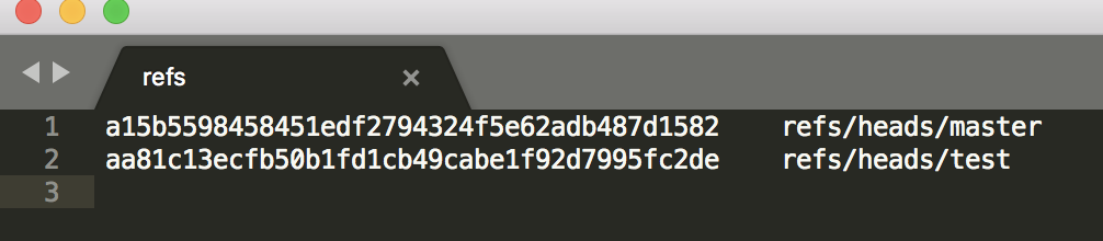 info目录下面的refs目录