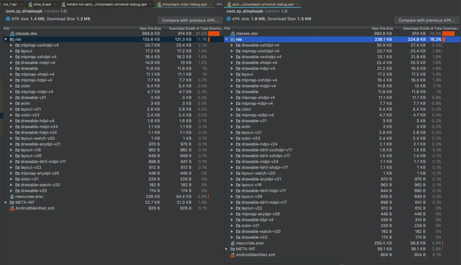 multiple-apks-compare