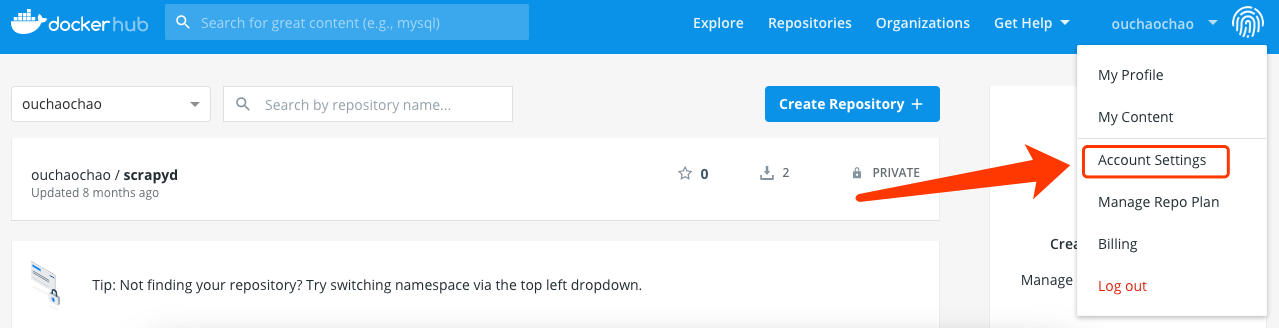 account setting