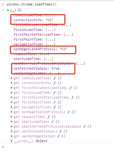 window.chrome.loadTimes()查看