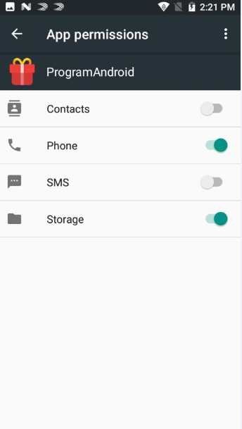 Settings 中权限管理