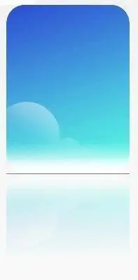 带倒影的圆角图片