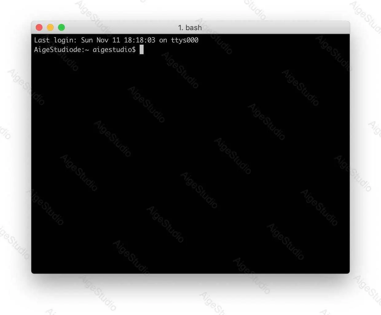 iTerm2 默认状态 —— From AigeStudio