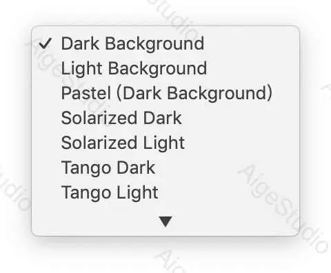 iTerm2 内置颜色预设 —— From AigeStudio