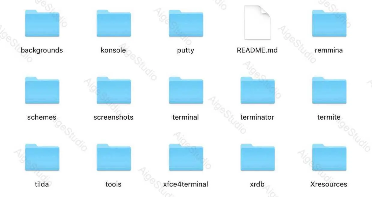 开源项目 iTerm2-Color-Schemes 目录结构 —— From AigeStudio