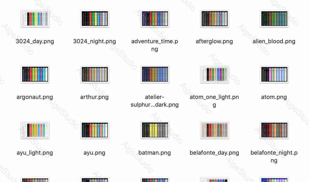 开源项目 iTerm2-Color-Schemes 预览图 —— From AigeStudio