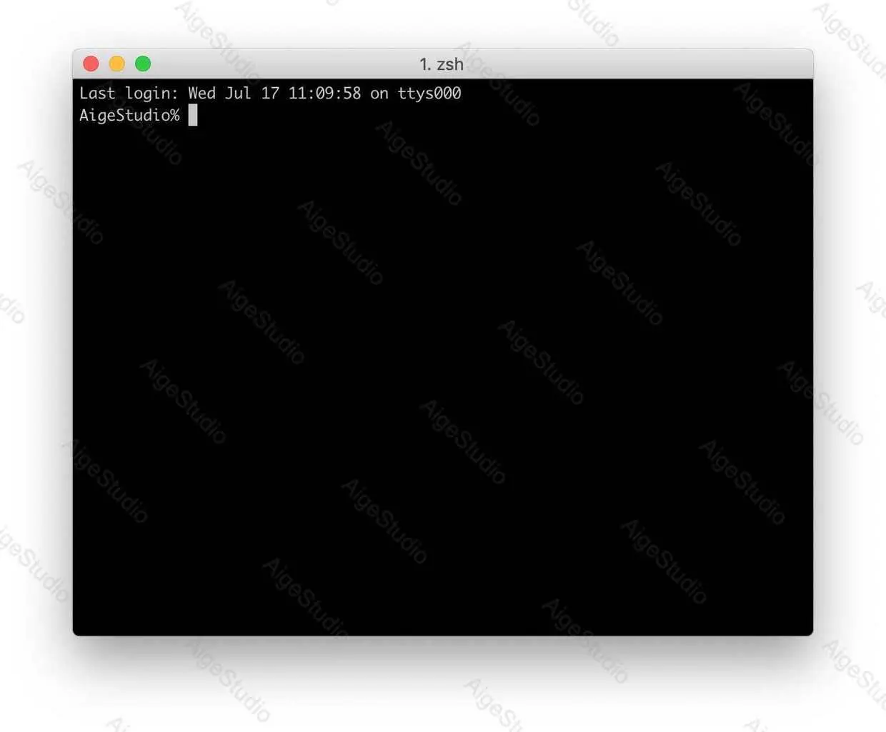配置 zsh 成功 —— From AigeStudio