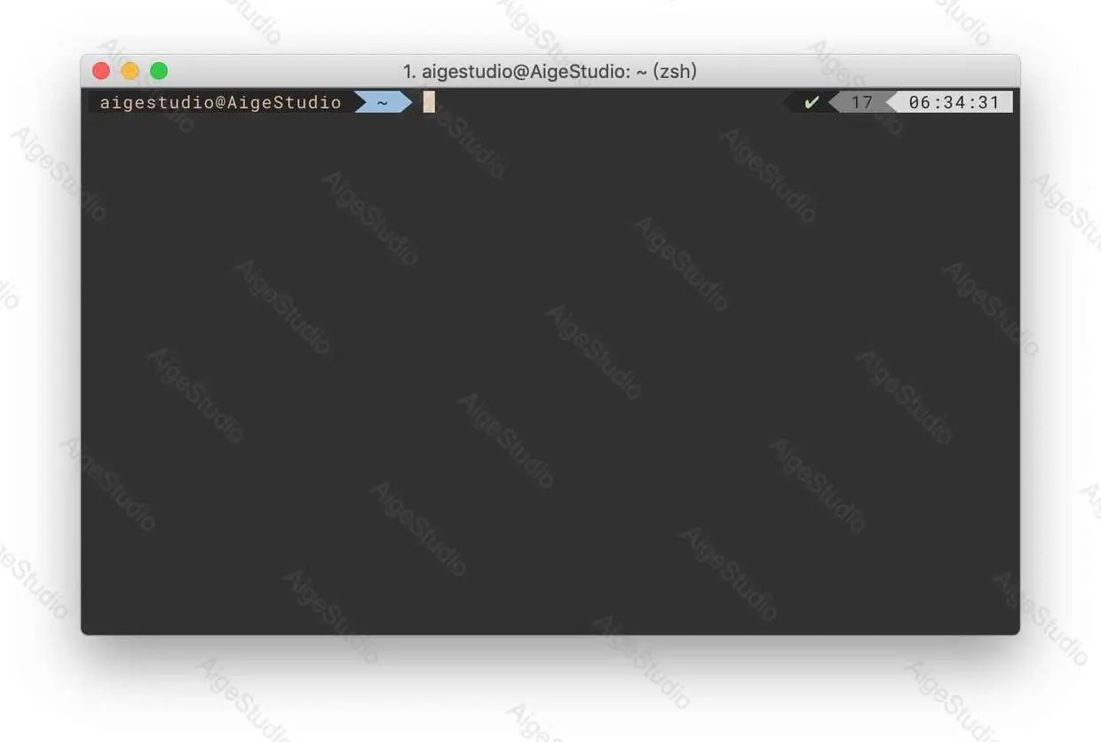 PowerLevel9K 主题默认状态 —— From AigeStudio