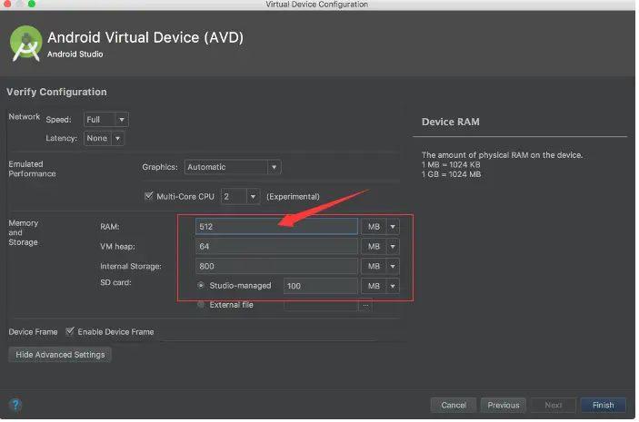 创建低 RAM模拟器复现低内存问题
