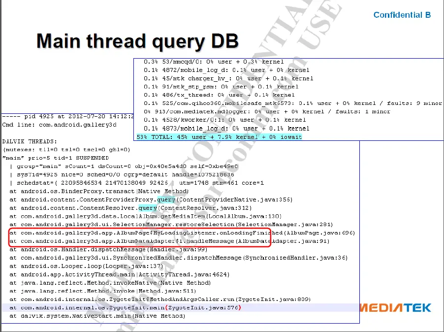 Main Thread Query DB