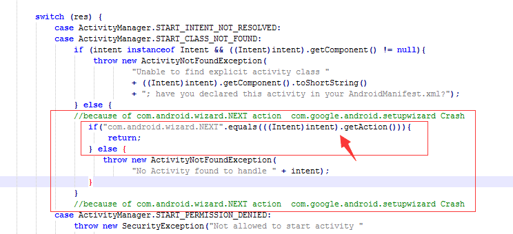 Instrumentation 类中对Google 开机向导进行特殊处理下