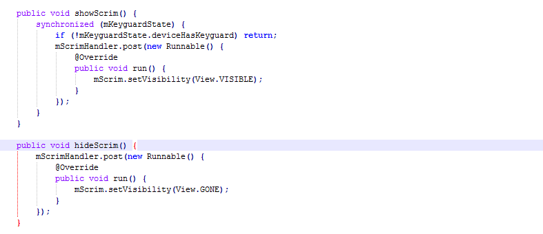 系统原生显示与隐藏方法