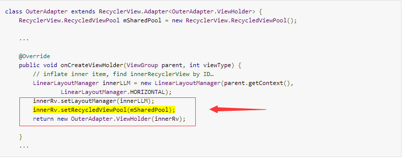 RecyclerView: Nested RecyclerViews
