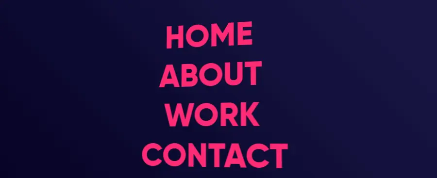 Perspective Split Text Menu Animation