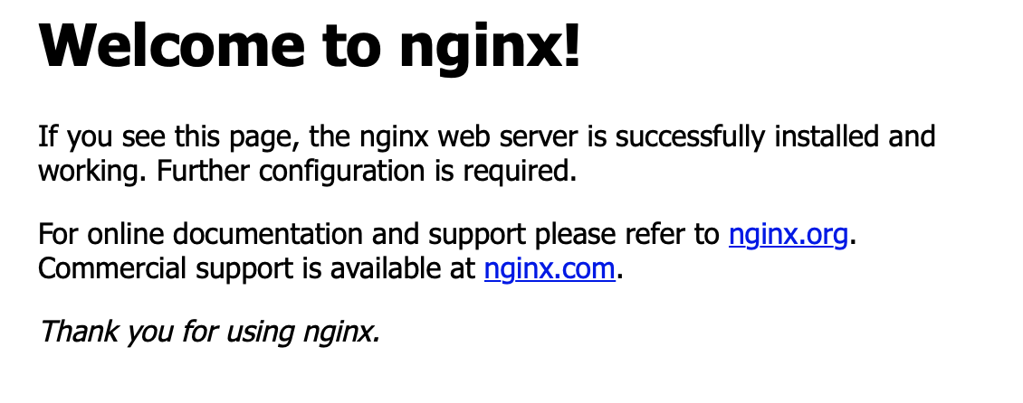 nginx安装成功