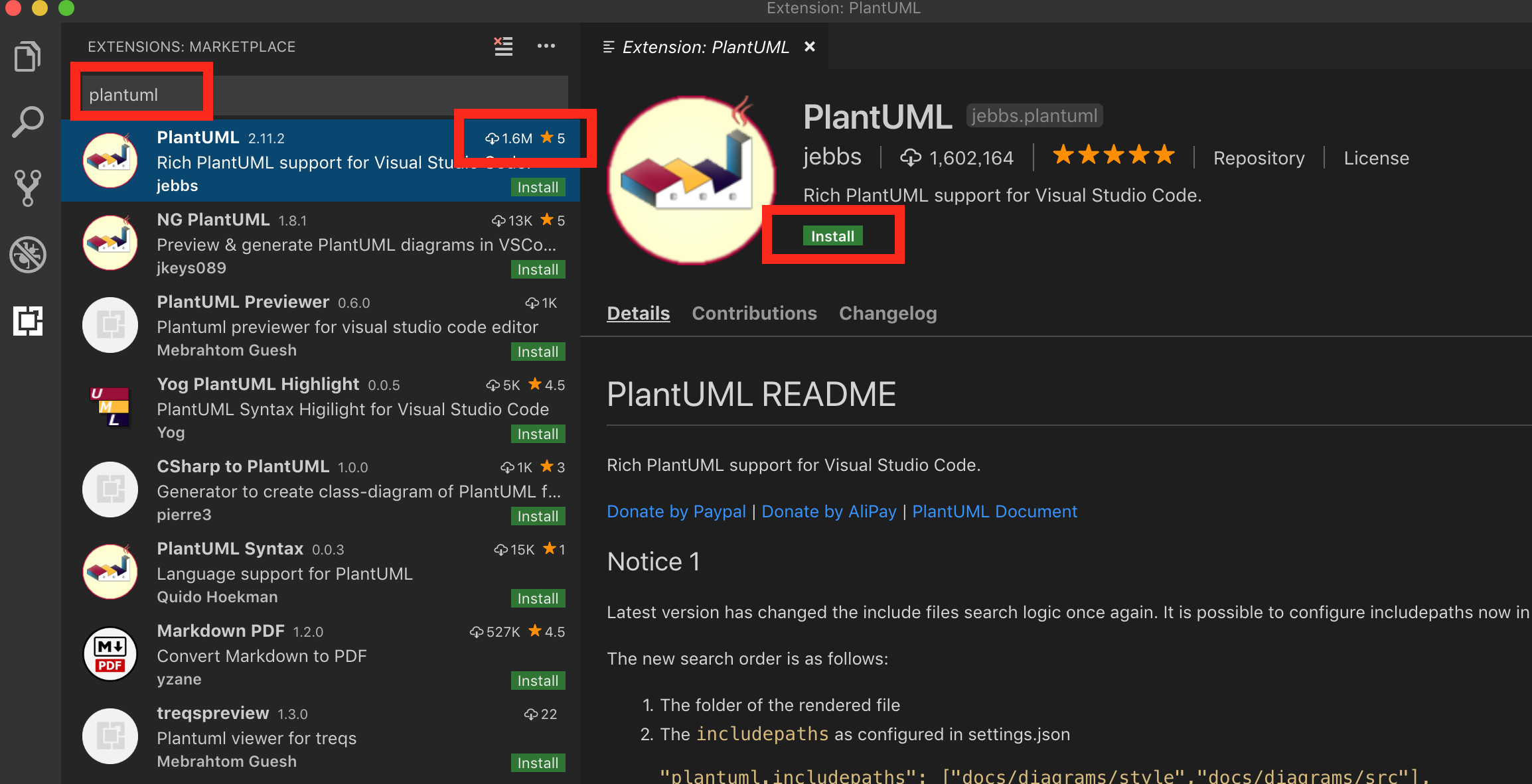 VSCode PlantUML插件