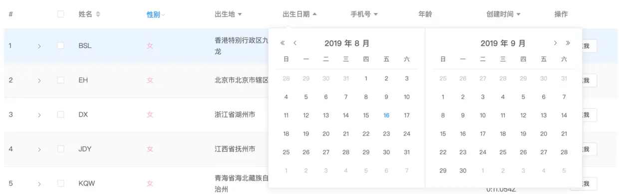 自定义样式的日期选择器
