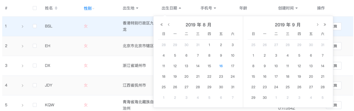 自定义样式的日期选择器