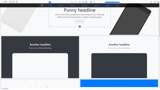 网页设计，使用拖拽的方式生成网页！JavaScript库——VvvebJs 