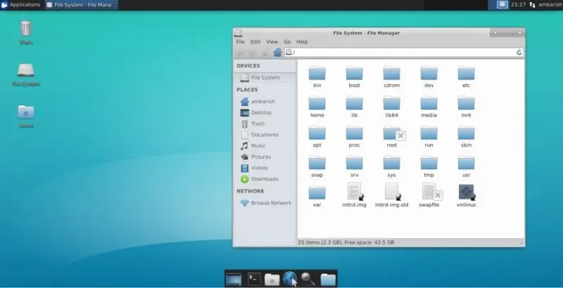 Xfce default screen