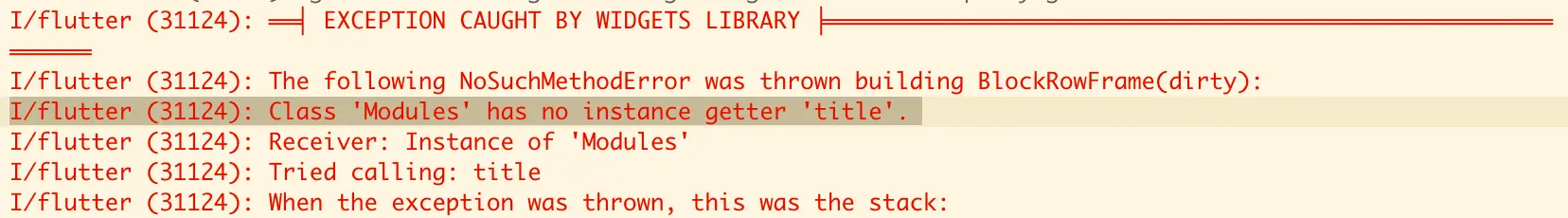 The following NoSuchMethodError was throw building BlockRowFrame(dirty)