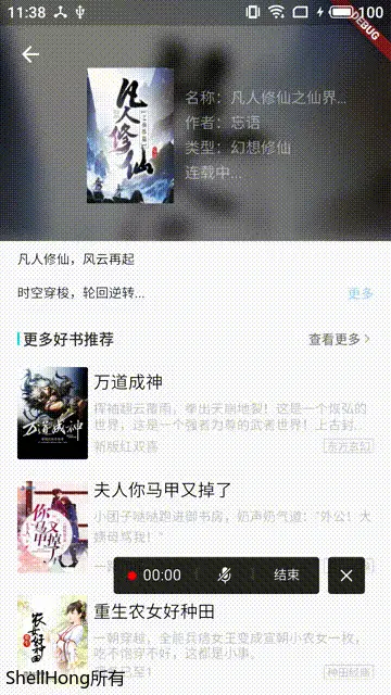 Flutter点击伸展或收缩