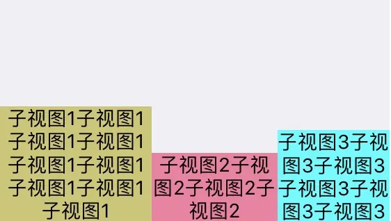 UIStackViewAlignmentBottom（axis为水平）