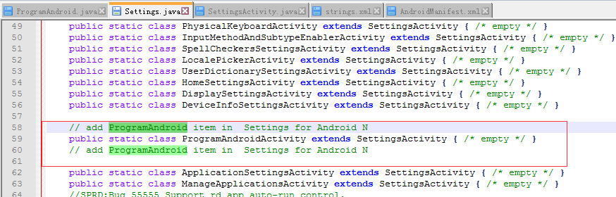 Settings 修改方案