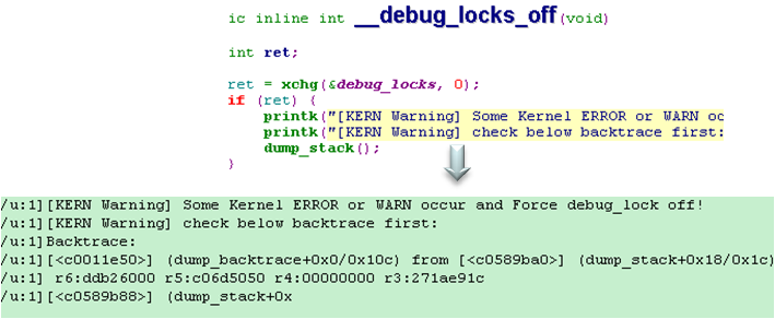 debug_locks_off() log输出