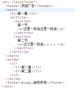 章节标签的使用