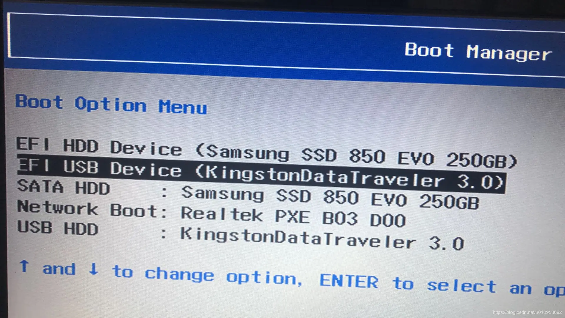 EFI USB Device 启动