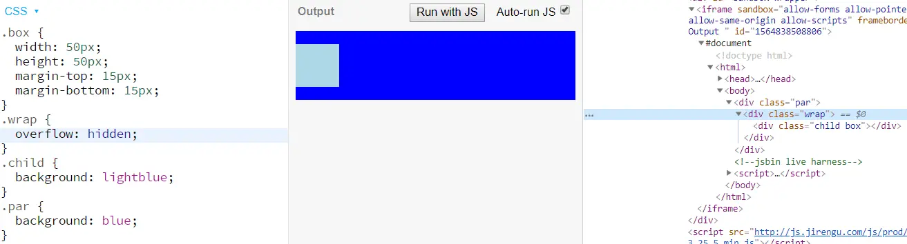 父子合并触发子元素BFC
