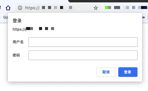 访问页面的时候会显示一个对话框