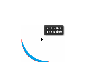 月牙画法不等圆