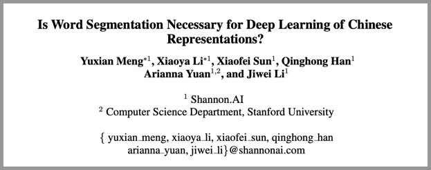 Is Word Segmentation Necessary for Deep Learning of Chinese Representations?