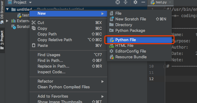新建Python文件