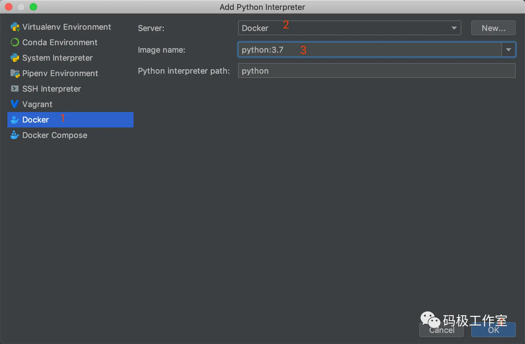 添加 Project interpreter