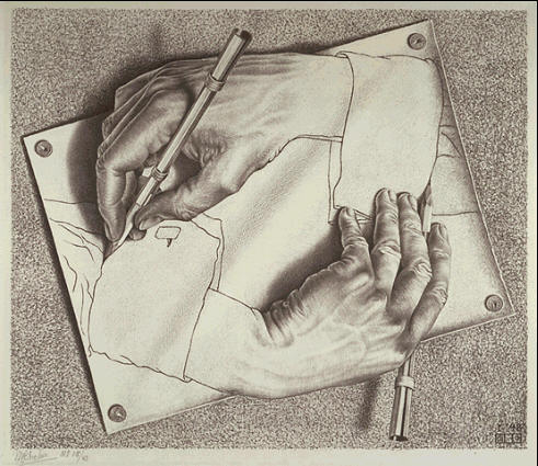 Drawing Hands, lithograph