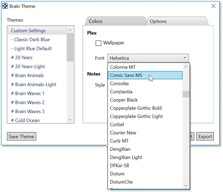 思维导图TheBrain基础实操教程——选择主题并自定义主题颜色