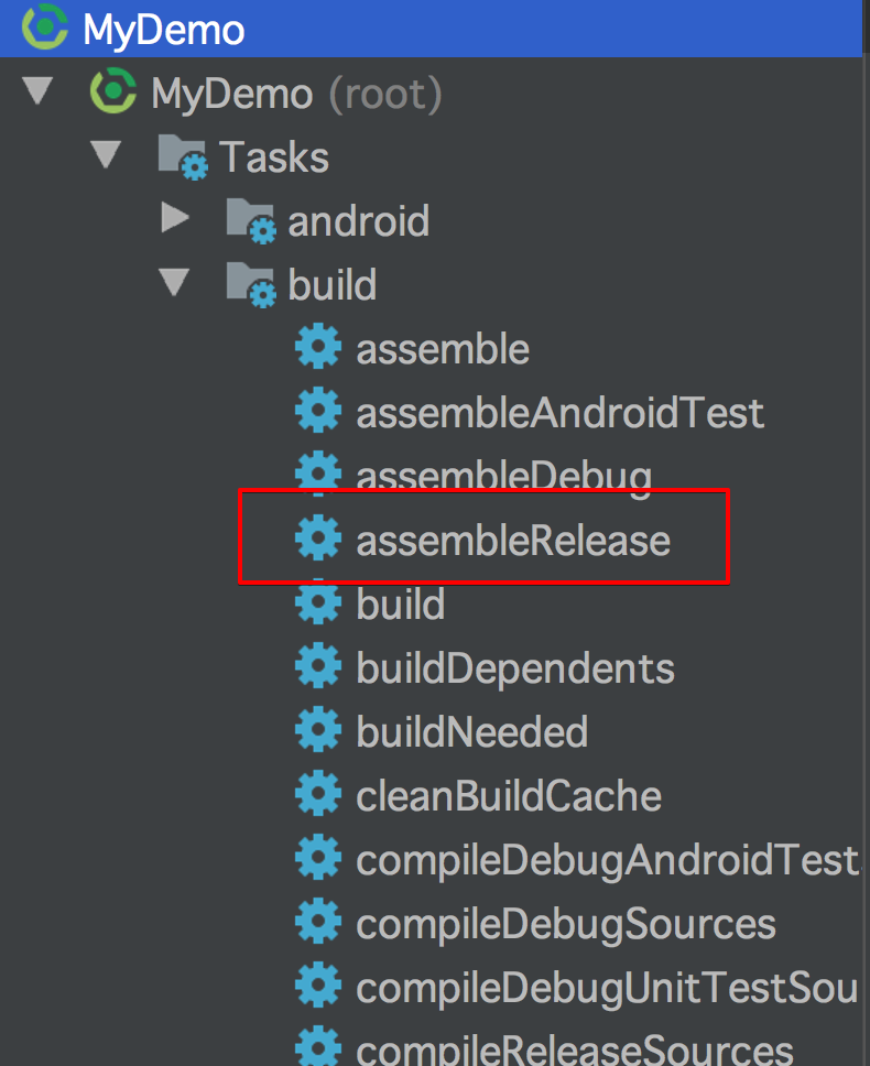 点击执行assembleRelease任务
