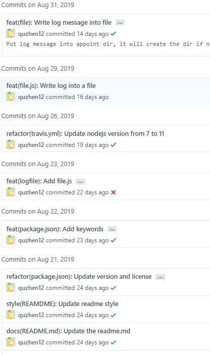 commit message