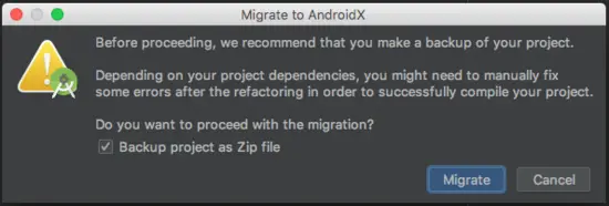 Android 支持库迁移到AndroidX