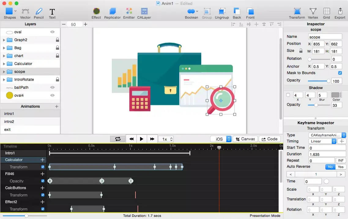 QuartzCode快速开发动画代码工具