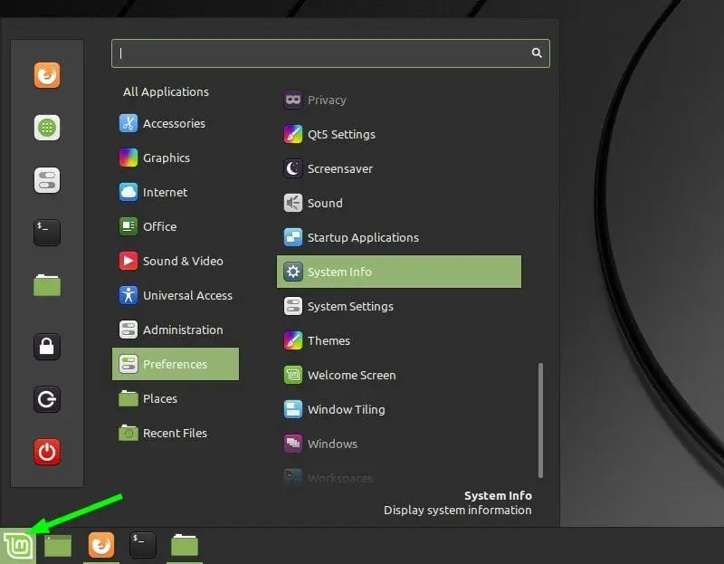 Linux Mint 菜单