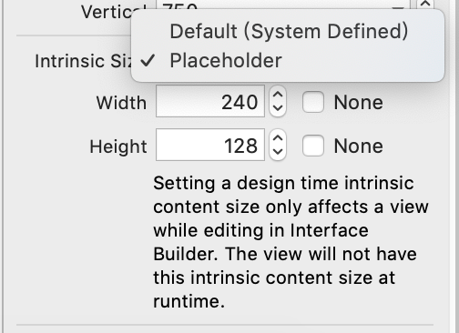 Intrinsic Content Size