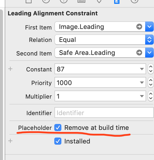Placeholder Constraints