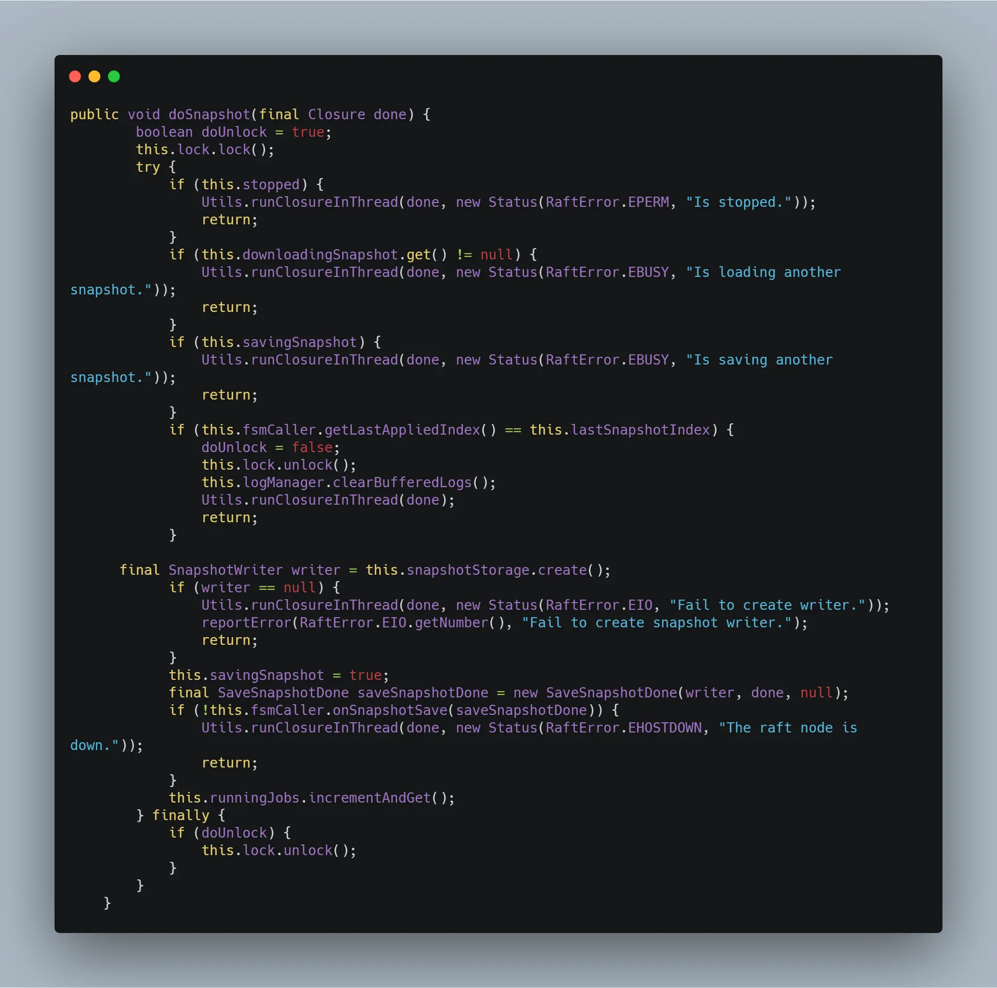 doSnapshot(...) 方法源码