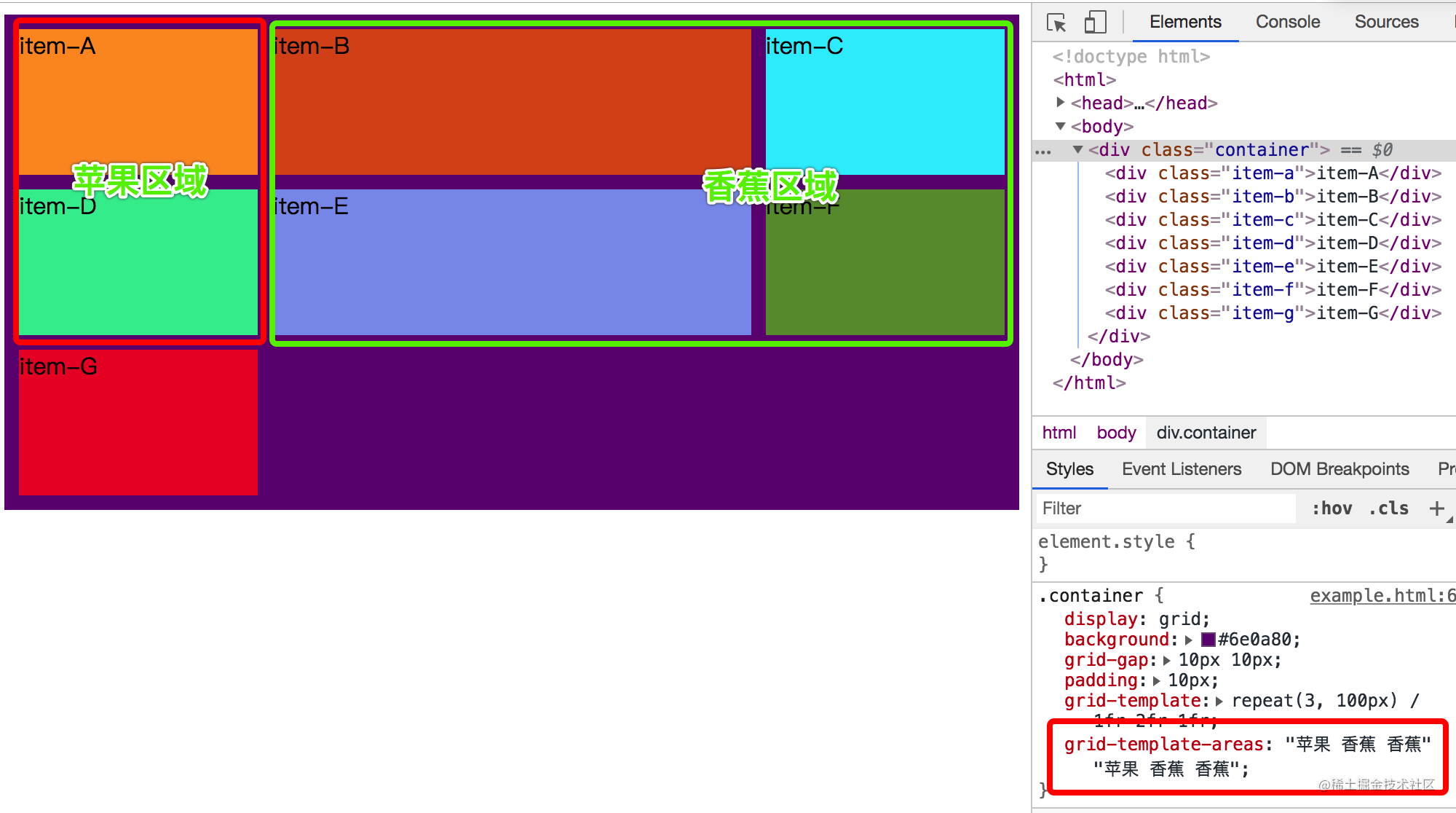 grid-template-areas