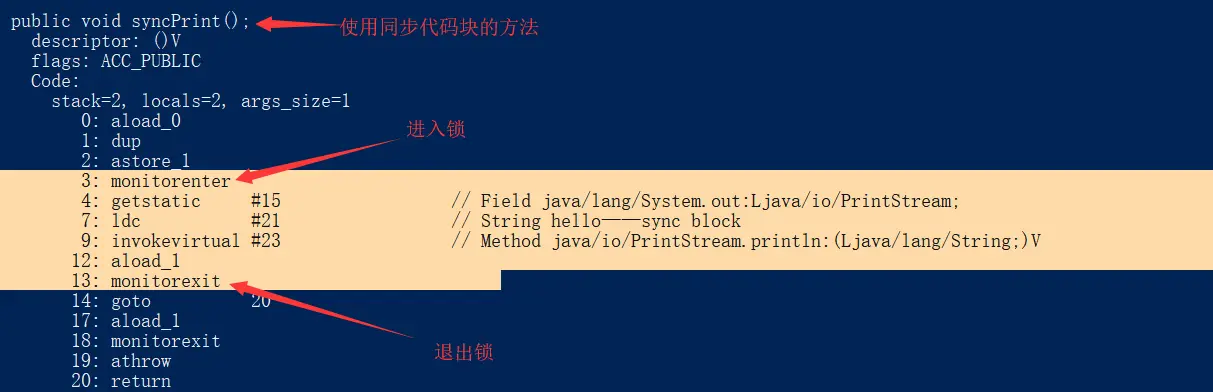 字节码文件—同步代码块